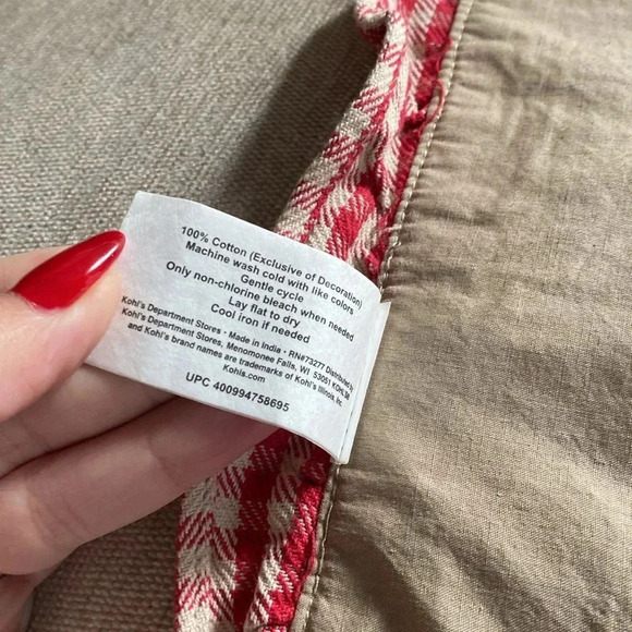 St. Nicholas Square Kohl’s Holiday Christmas Mason Jar Plaid Place Mat Decor - Picture 7 of 7